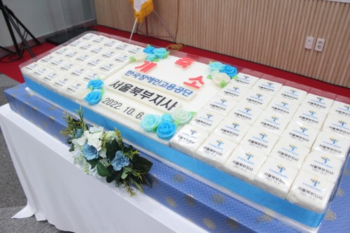 한국장애인고용공단 개소식떡케이크 1.2m
